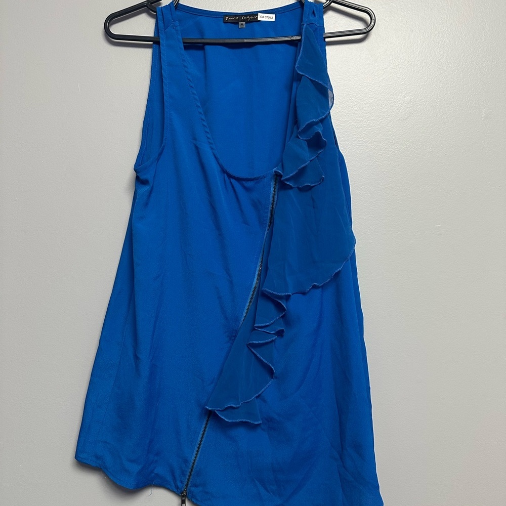 **3 for $15**Chic Blue Sleeveless Tank Top